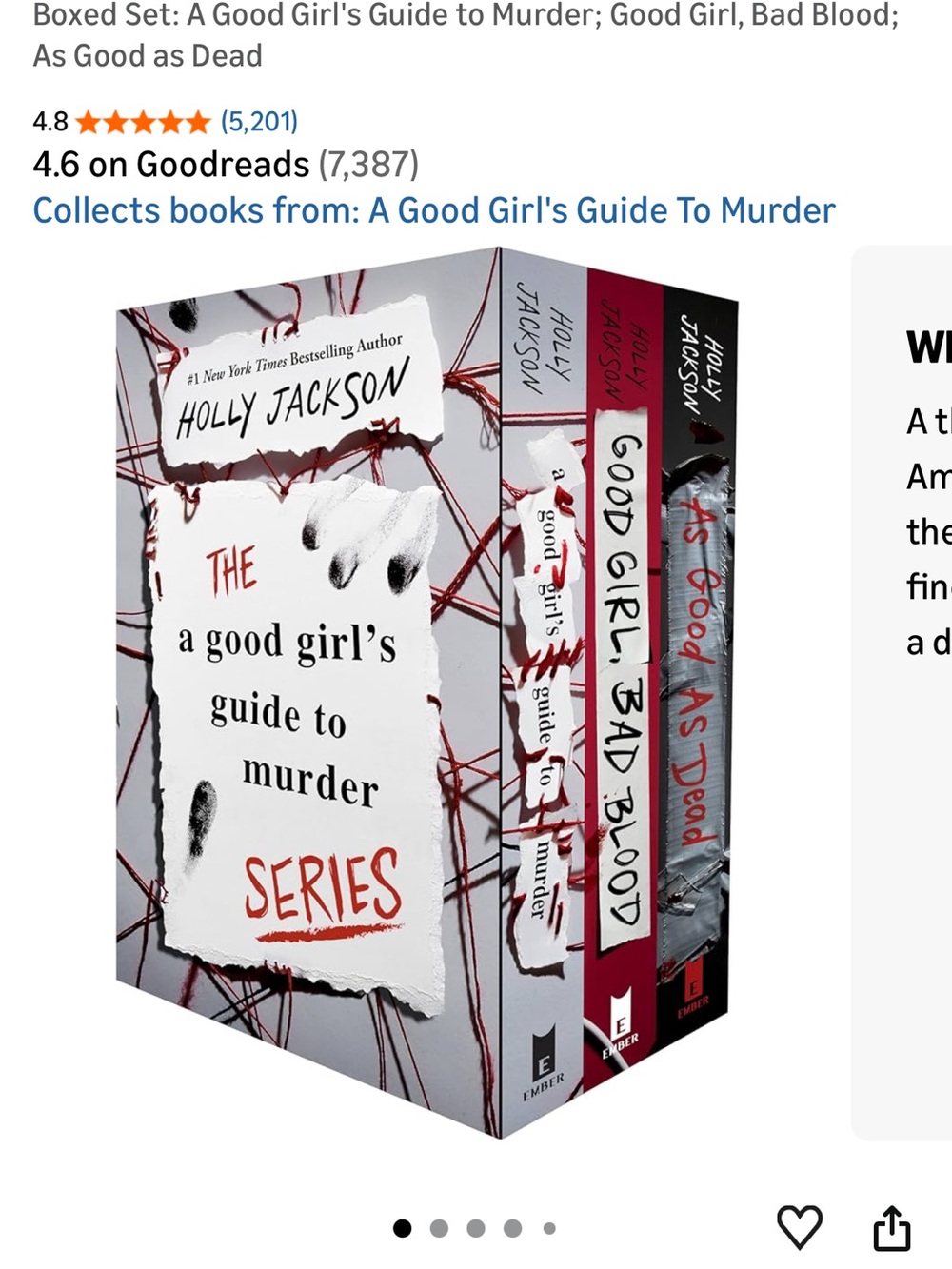 JACKSON Hardcover Mystery Box Set in White, Red, Black